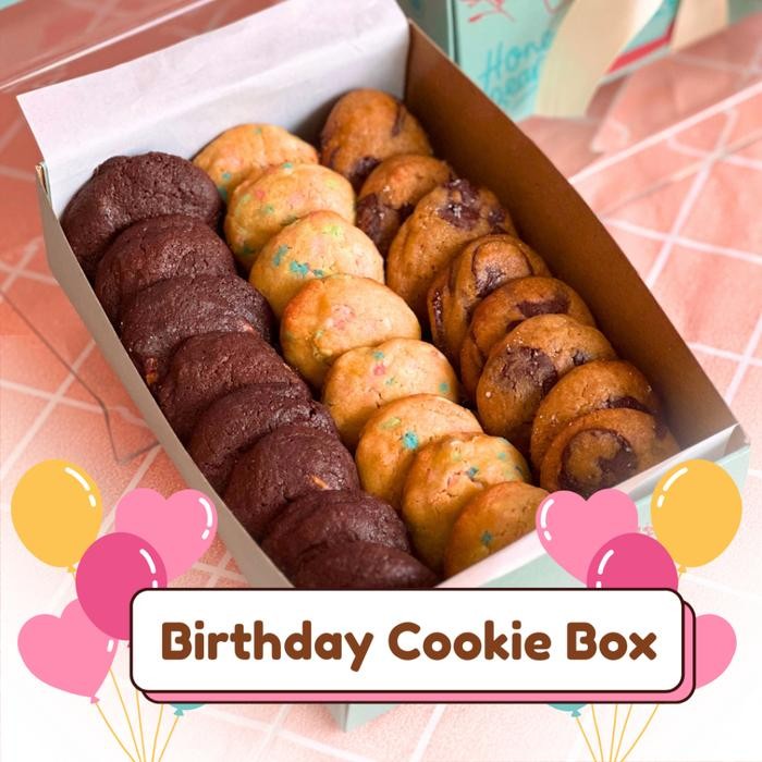

OR6T Birthday Cookies Gift Box Ide Kado Ulang Tahun Kue Kering Soft Baked