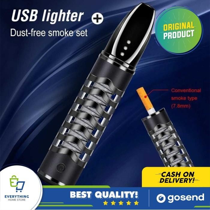 PREMIUM Asbak Rokok Portable dan Korek Api Elektrik Stick Holder Rokok EHS