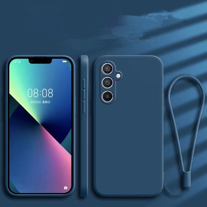 Case untuk Samsung A14 A24 A34 A54 SOFT CASE BABY SKIN TALI MICROFIBER SILIKON *