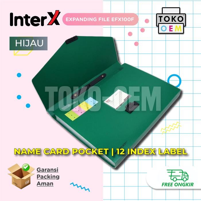 

TERLARIS INTERX EXPNG FILE WITH HANDLE FOLIO TAS DOKUMEN MAP SEKAT PLASTIK READY STOCK