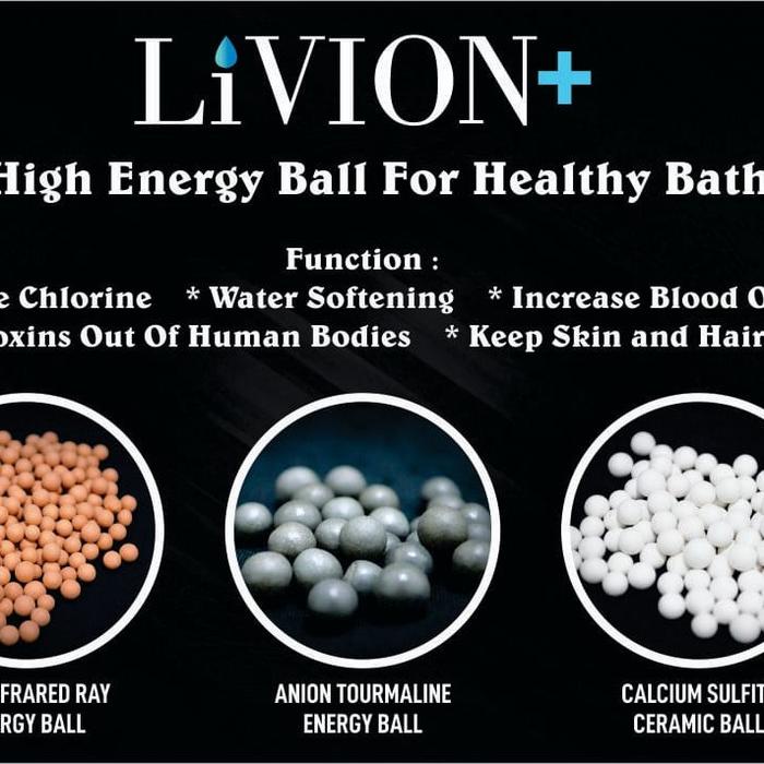 LiVION+ Refill 3 Jenis Bola Ion untuk Shower LiVION+