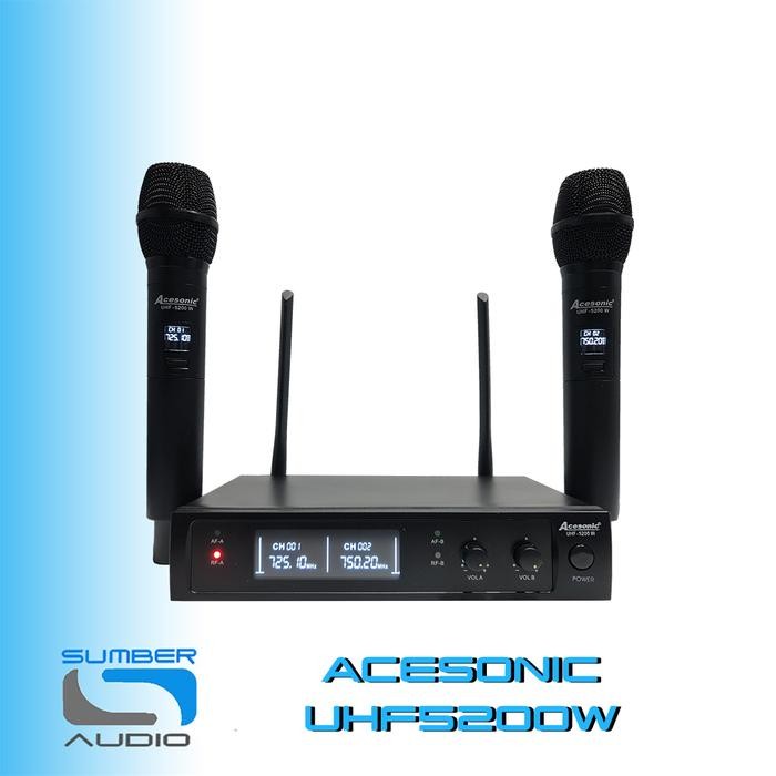 Hemat Acesonic Uhf 5200W Mic Wireless / Microphones Karaoke Uhf5200W Termurah