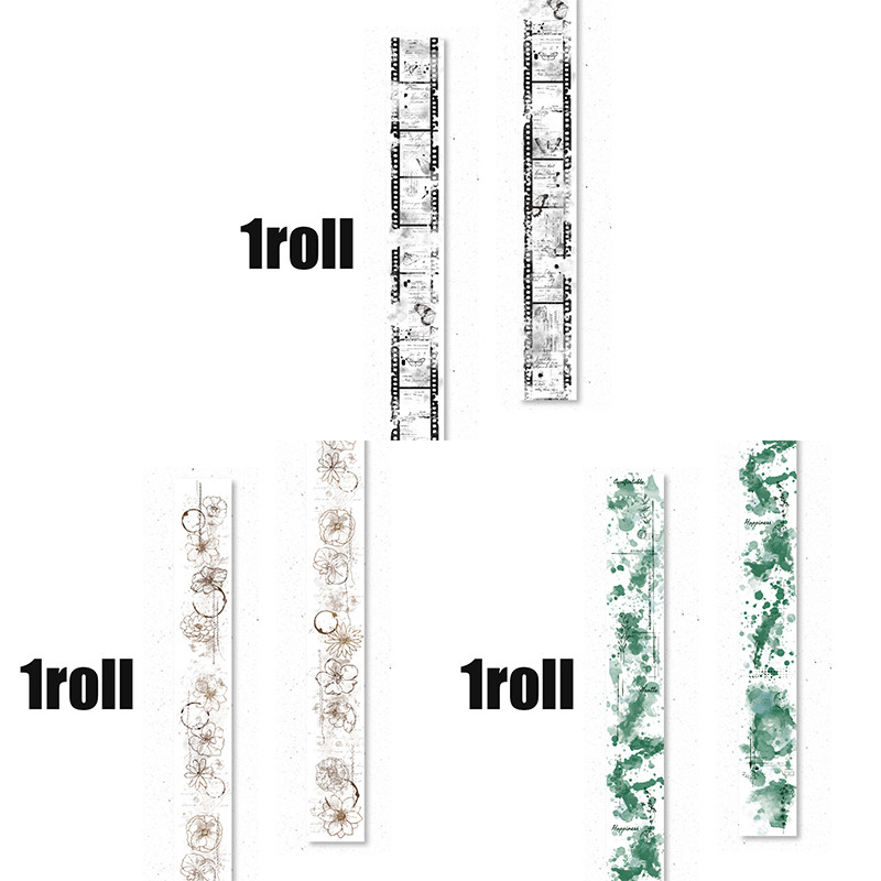 

6rolls Between Paper Ink marks series PET white ink tape DIY handbook material scrapbook