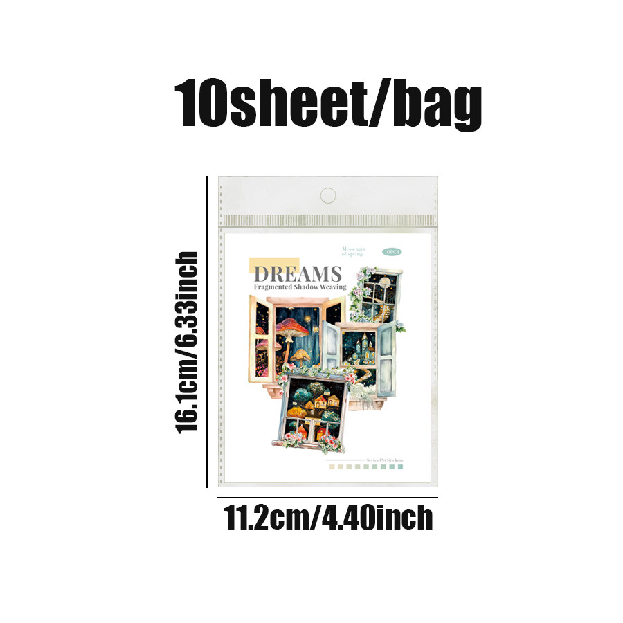 

30pcs Shattered Shadow Weaving Dream Series Hot PET Stickers Handbook DIY Journal Notebook