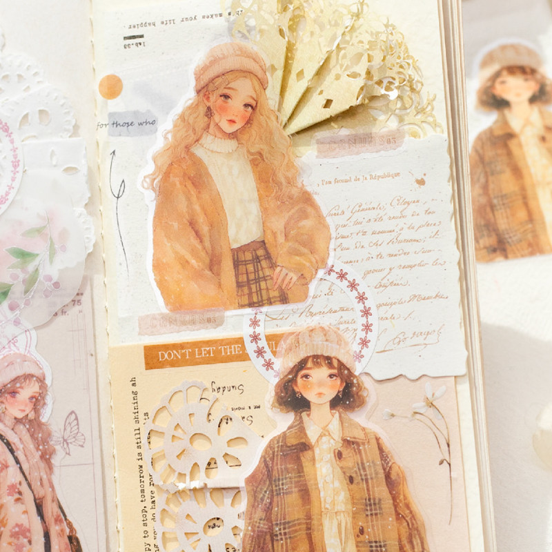 

90Pcs/bag Heartwarming Magazine Series PET Waterproof Stickers DIY Handbook Material