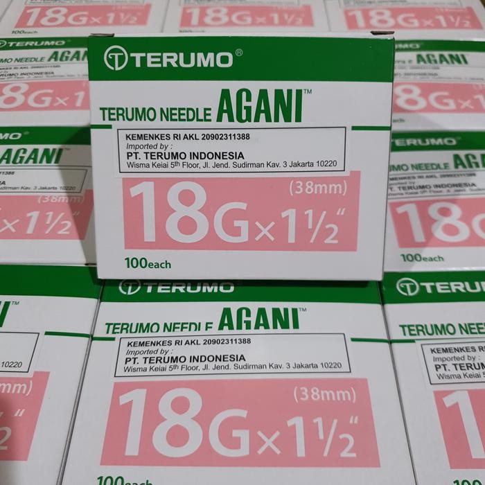 KEQZ Needle Terumo 18 G / Needle Agani 18G / Jarum Suntik Terumo Isi 100 Pc