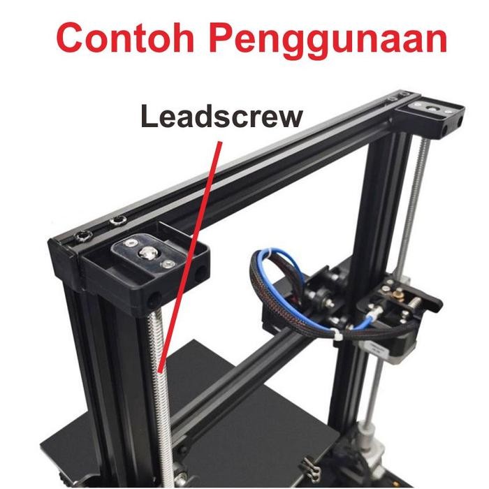 [HAEBOT] Lead Screw Leadscrew T12 Diameter 12mm lead 2mm Besi Ulir CNC