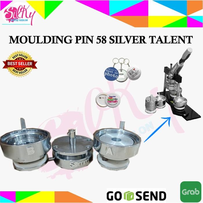 Moulding Mesin Pin Silver Talent ( 32 mm, 44 mm, 58 mm, 75 mm, BB )
