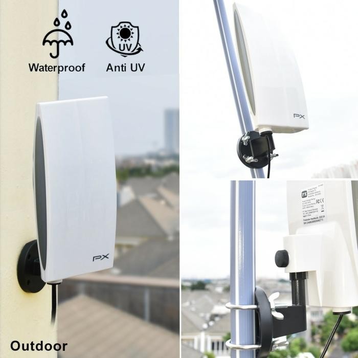 Terbagus Px Antena Tv Digital Indoor Outdoor Built-In Booster Untuk Dalam Dan Luar Ruangan Da-5200