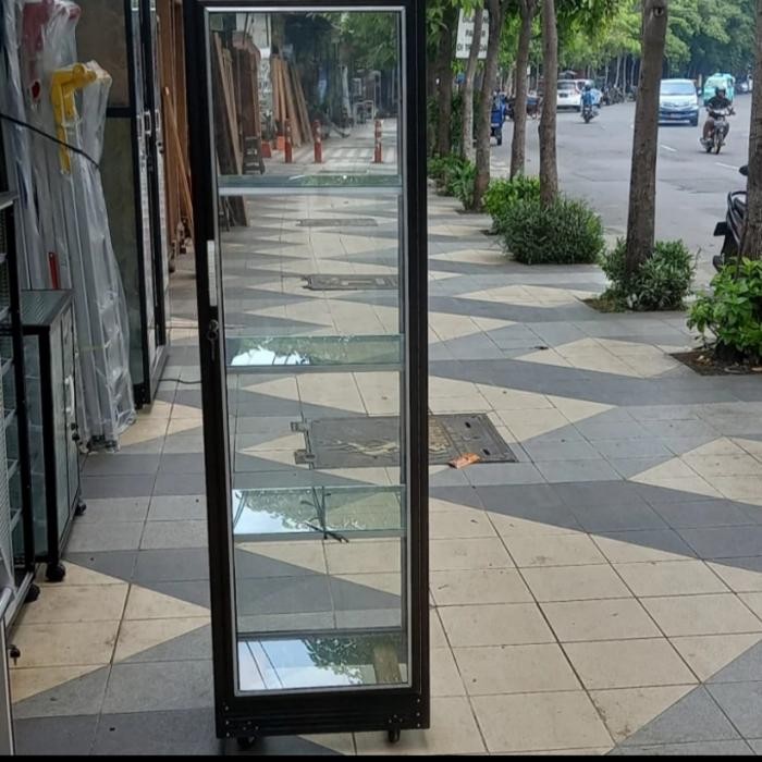 Lemari Kaca Aluminium Minimalis/ Display Cabinet/ Lemari Tas