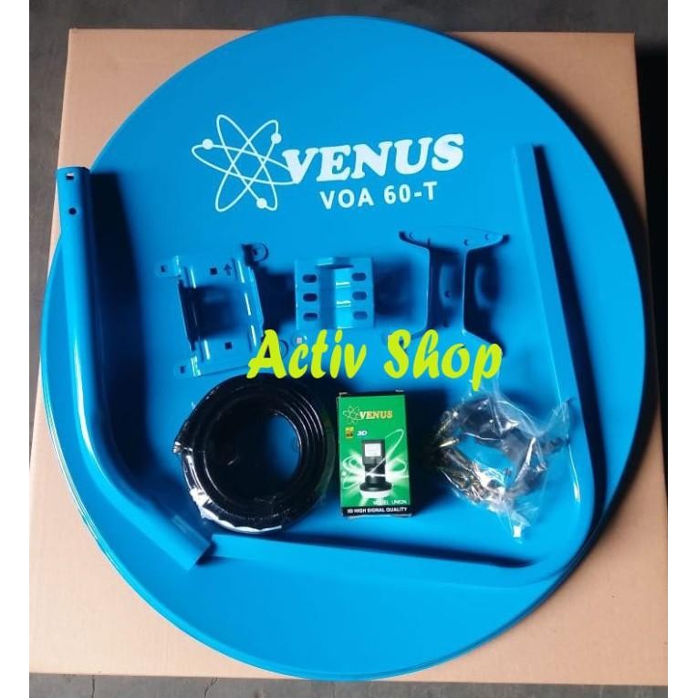 Stok Terbatas Parabola Mini Kvision / Venus 60 Cm + Lnb + Kbl 15 Mtr Isi 2 Paket Termurah
