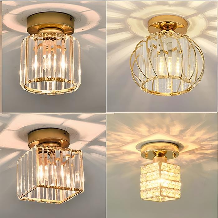 Lampu Plafon Ceiling Kristal Minimalis Dinding Kamar Ruang Tamu Hias Besi Gantung lampu tidur