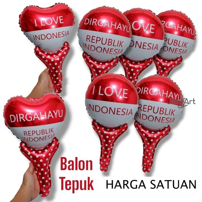 (Allthebest) Balon PENTUNGAN Foil HUT RI - Balon Tepuk Pentungan Dirgahayu Indonesia 17 Agustus