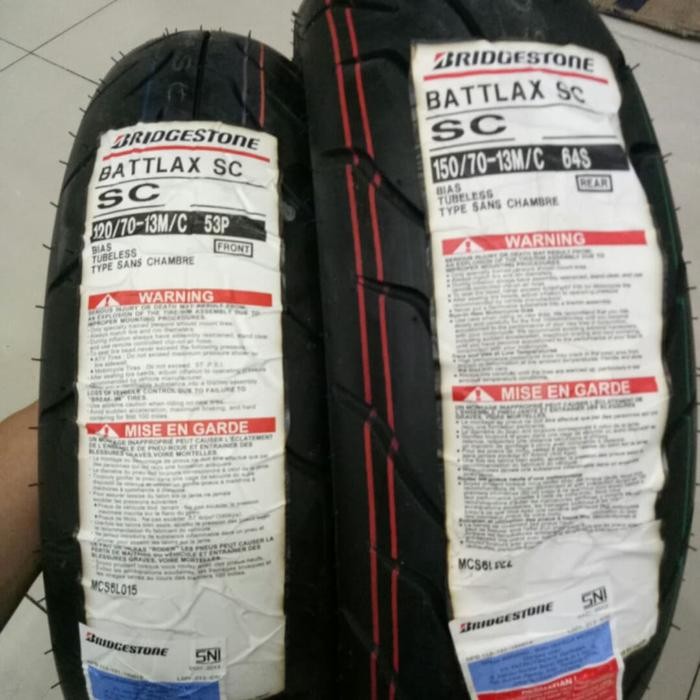 PAKETAN BAN LUAR BATTLAX SC UK 120/70-13 DAN 150/70-13 BAN NMAX