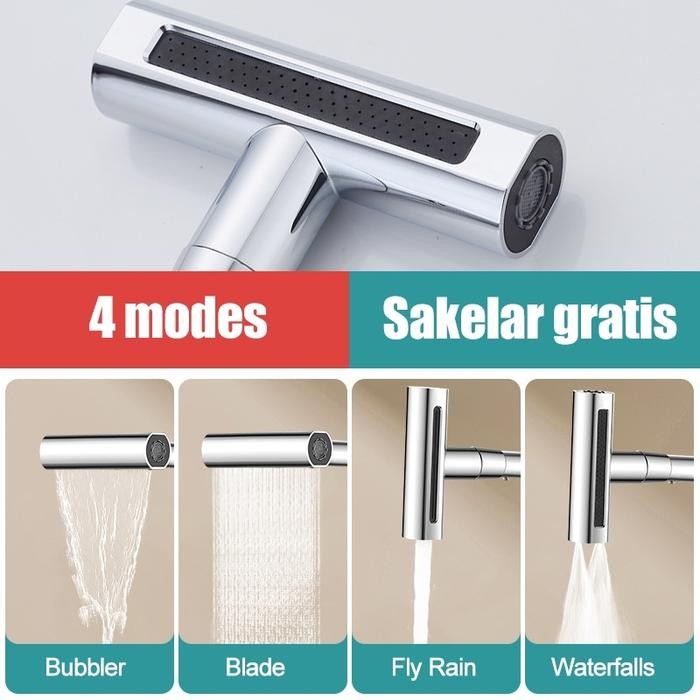 Toto - Keran Air Cuci Piring 4 Mode Air Terjun / Kran Angsa Fleksibel Dapur/Kran Wastafel/Kran Air