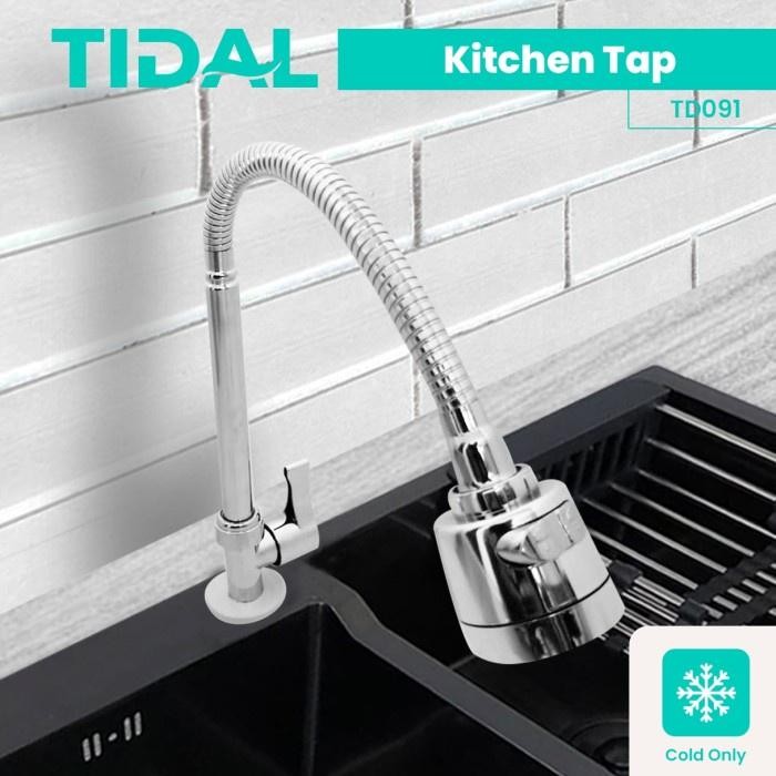 Toto - Keran Air Cuci Piring Tanam Dapur Stainless Tidal Td091
