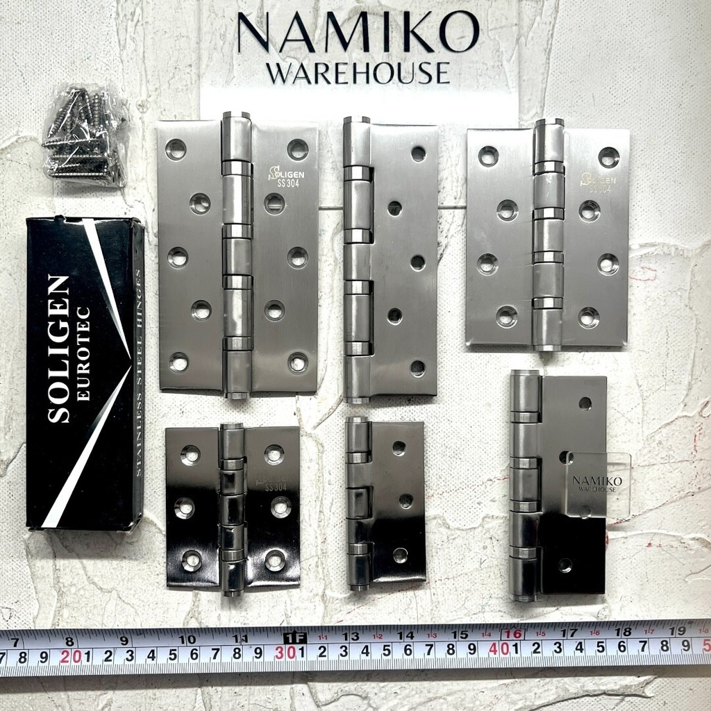 SOLIGEN Engsel Pintu Jendela Bearing Stainless 3 4 5 inch