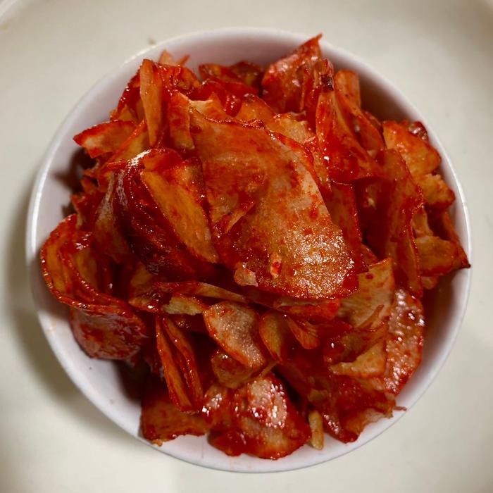 

4ZMI Keripik Singkong Lengket Basah Bumbu Rujak Rasa Pedas Manis Kemasan 200 Gram Dan 500