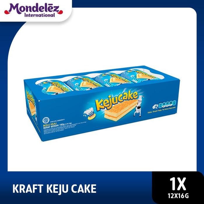 

4ZMI Kraft Keju Cake Bolu Keju 16 Gr [1 Box Isi 12 Pcs]