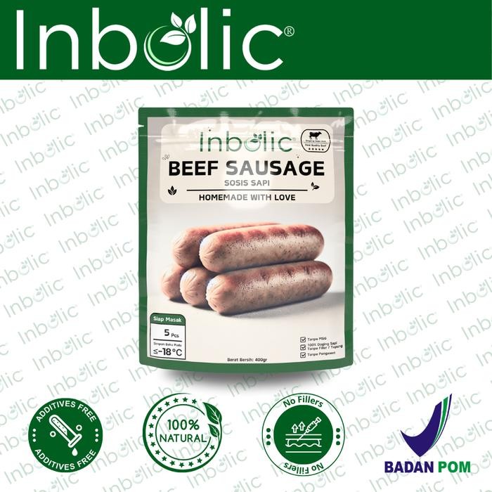 

4ZMI Inbolic Italian Beef Sausage Sosis Sapi Tanpa Tepung - 100% Daging Sapi Murni Sosis