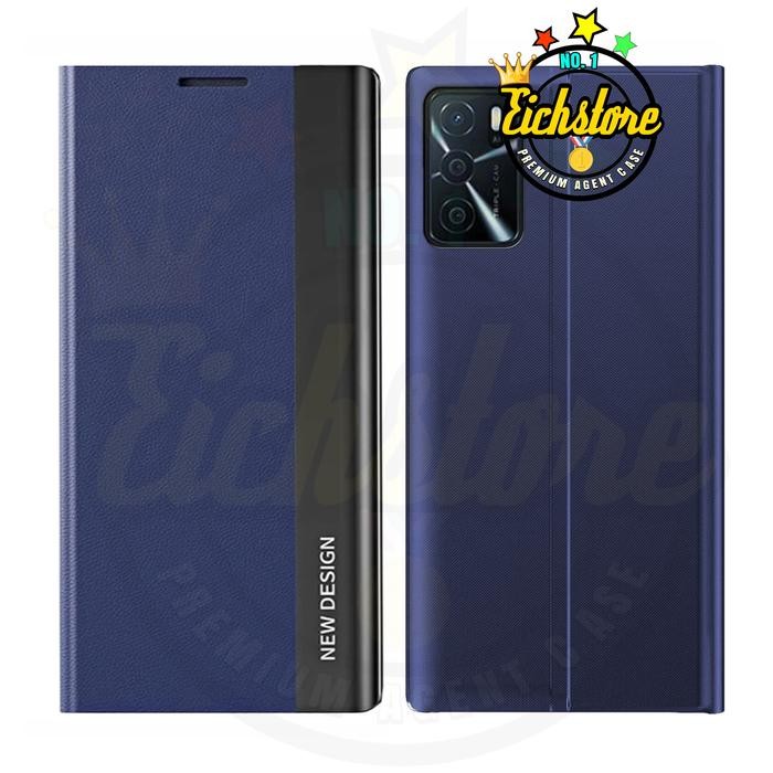 Casing Electro untuk Oppo A16 Smart Windows Flip Case Casing Premium Super Full 360 Degree Mewah