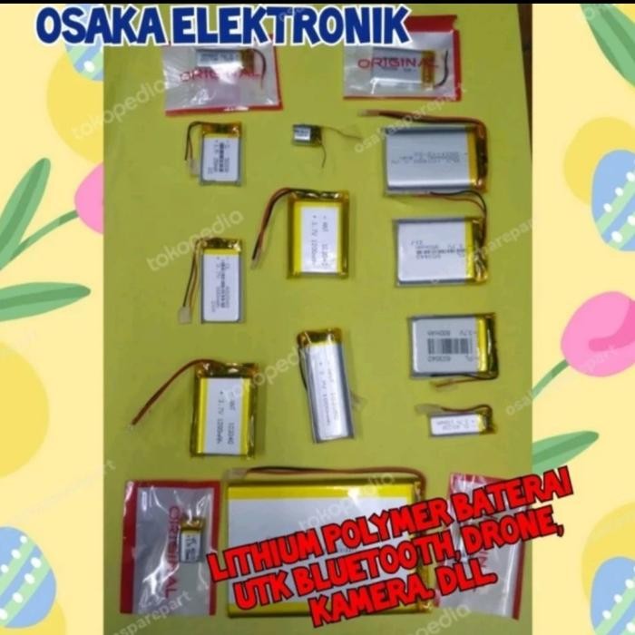 Baterai Lithium-ion Polymer LiPo 3,7V 600mAh