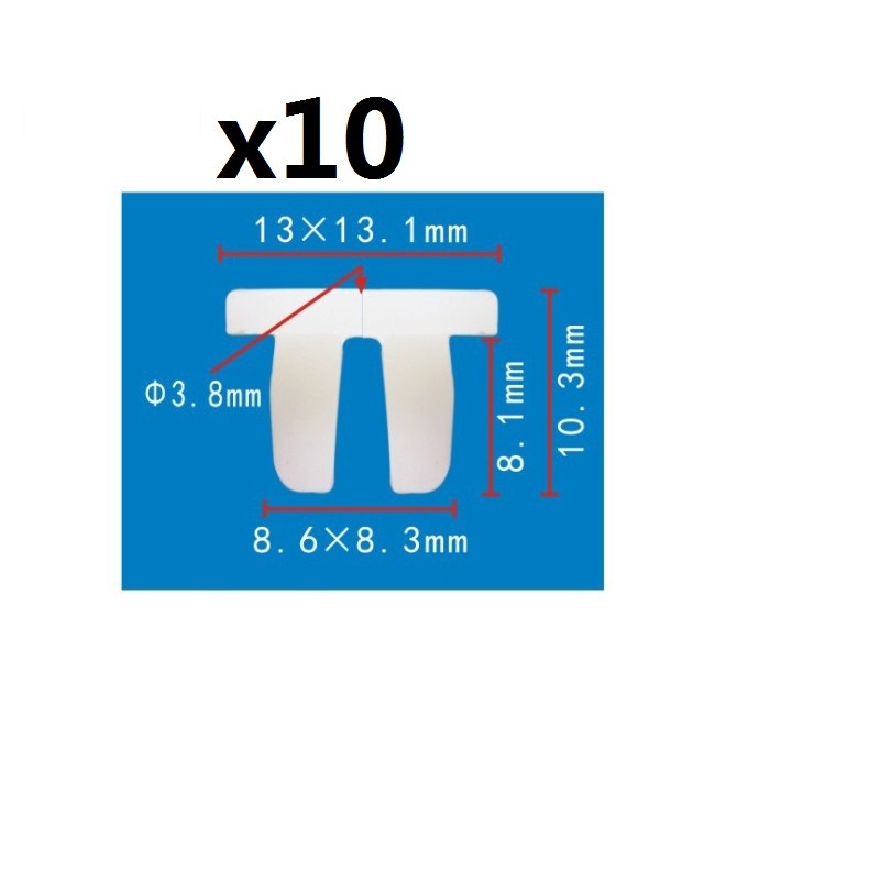10pcs Screw Nylon Grommet Nut Clip Snap Fastener MAZDA 9991-00-601