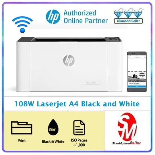 

PRINTER HP 108W WIRELESS LASERJET A4 BLACK AND WHITE LASER PRINTER PERFECT FOR BUSINESS