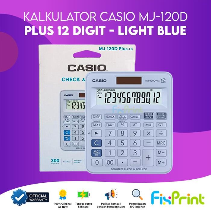 

CASIO MJ 120D PLUS 12 DIGIT KALKULATOR CHECK & CORRECT NEW ORIGINAL