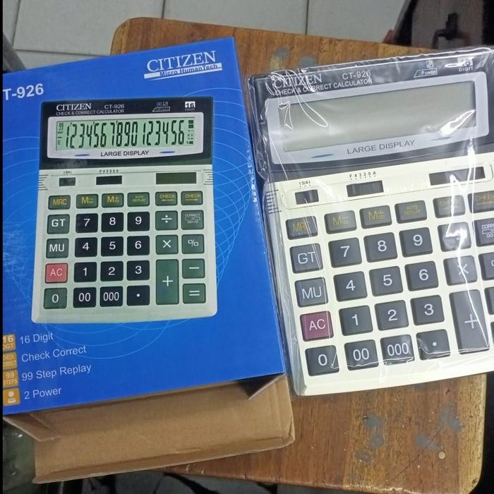 

KALKULATOR CT 926 16 DIGIT / ALAT HITUNG MULTIFUNGSI DENGAN JUMLAH DIGIT 16