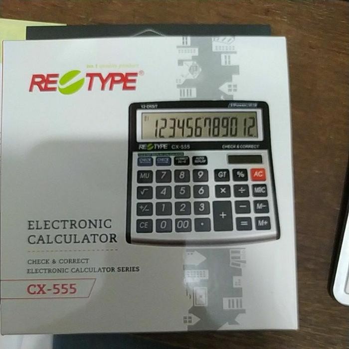 

CALCULATOR MERK RE TYPE CX-555/ KALKULATOR 12 DIGIT