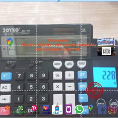 

CALCULATOR CC-30 JOYKO KALKULATOR 12 DIGIT