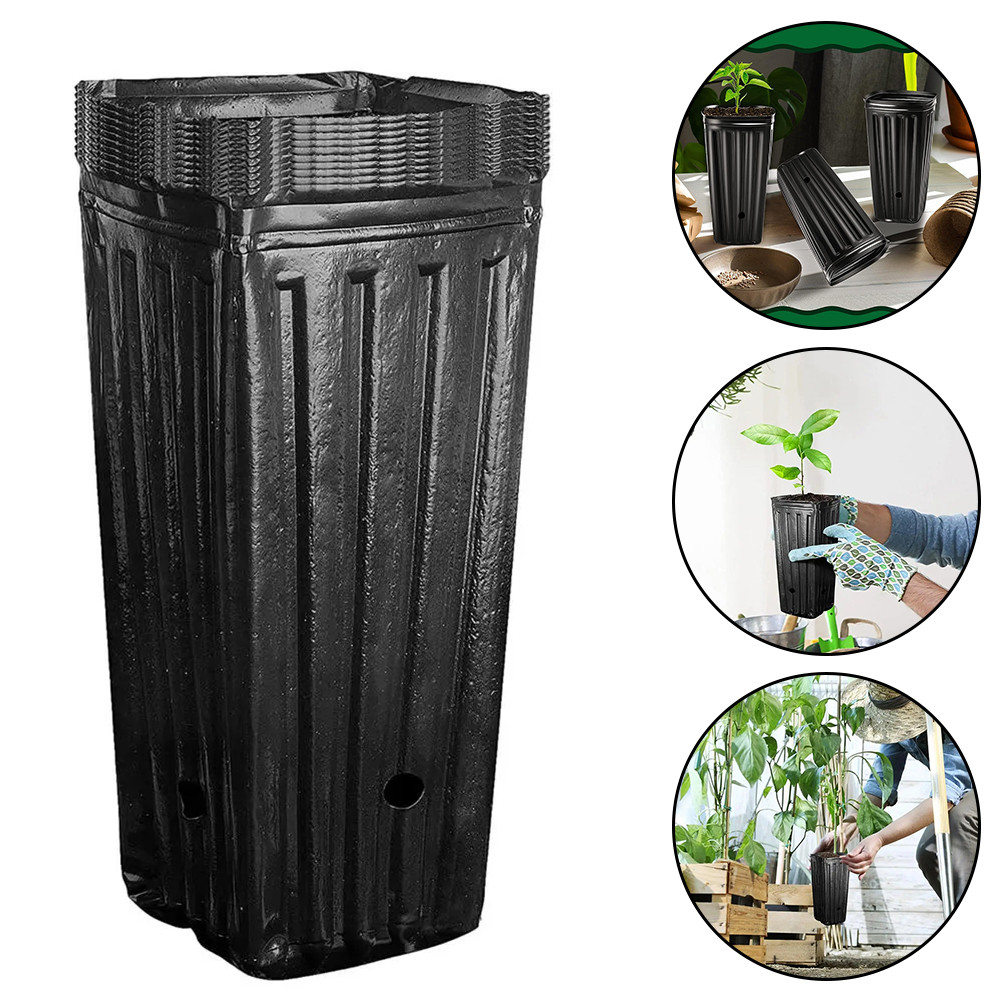 Plastic Deep Nursery Tree Pot 7.8inch Flower Plant Container Pot Outdoor Garden Plant Nursery Pot Ga