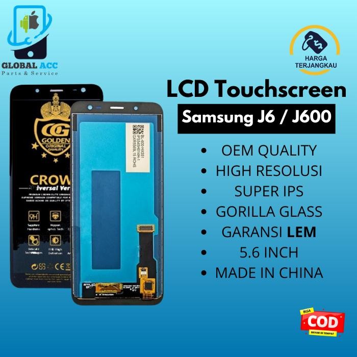 LCD + TOUCHSCREEN SAMSUNG GALAXY J600 / J6 2018 ORI OEM 100%