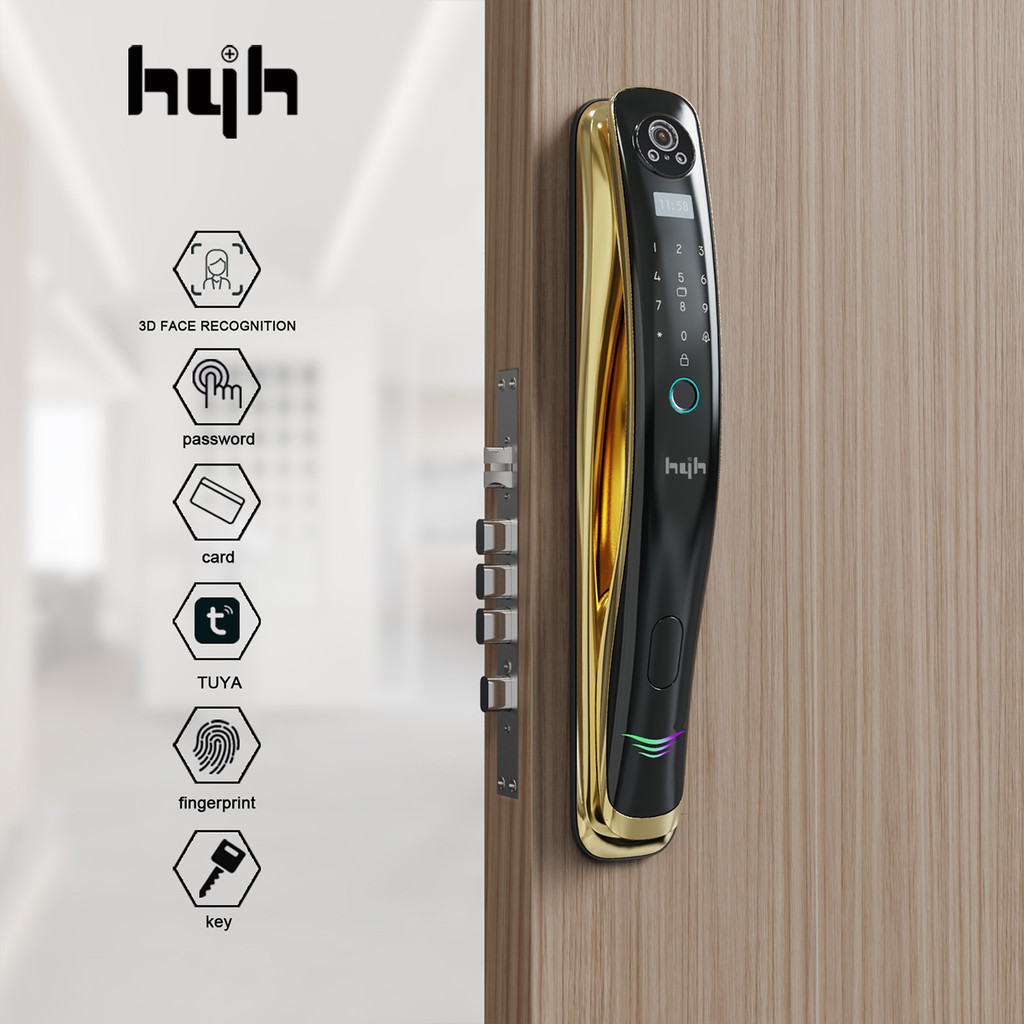 hyh 3D Face Recognition Smart Door Lock Fingerprint Lock Password