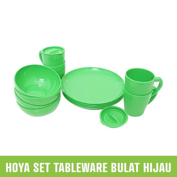 Tableware Hoya 1 Set Mangkuk, Piring Bulat, Mug (Masing2 4Pcs)
