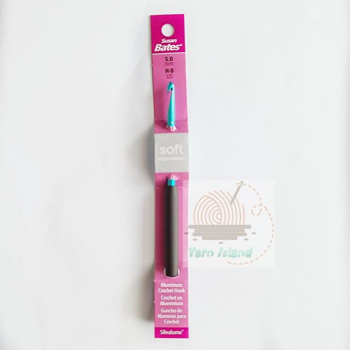 

Susan Bates Silvalume Soft Handle Aluminium Crochet Hook Size 5 Mm