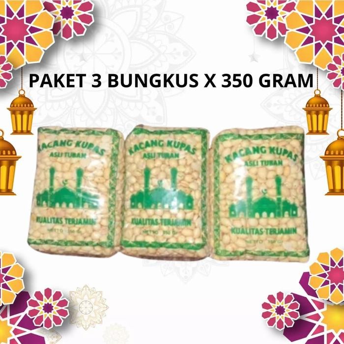 

3YC3 Paket 3 Bungkus Kacang Kupas Tuban 350 Gram Exp November 2026