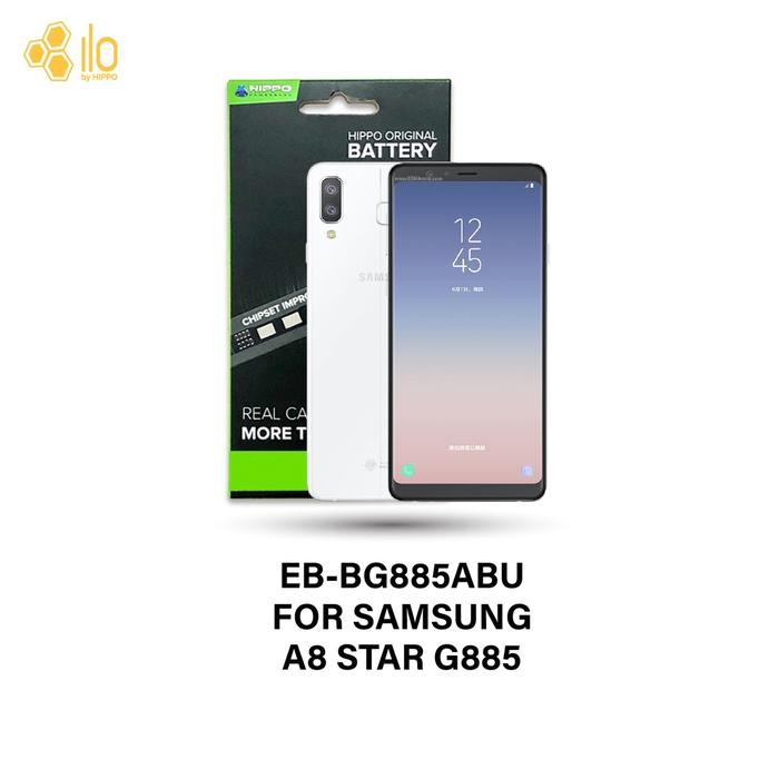 Hippo Baterai SAMSUNG EB-BG885ABU A8 STAR G885 3700mAh Battery Batere Batrai Batre Original Cell