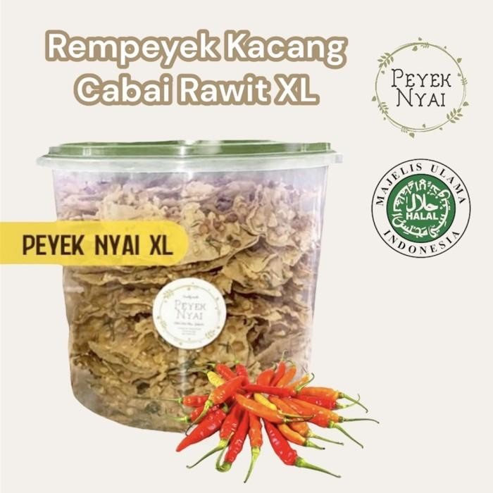 

3YC3 Peyek Nyai - Rempeyek Kacang Cabai Rawit (Toples 5L) Xl