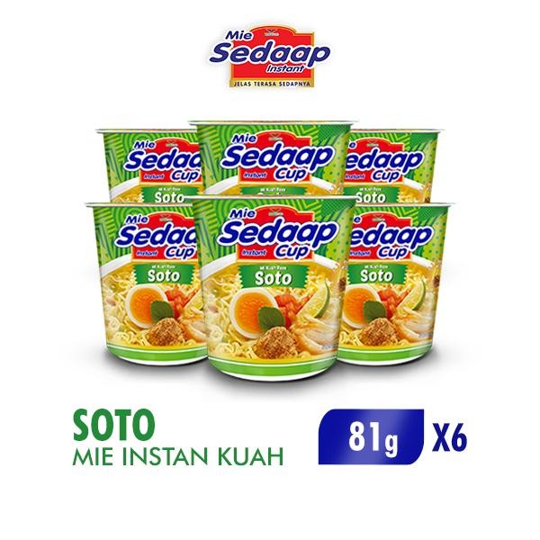 

H48Y Sedaap Mie Instan Cup Soto 81G X6