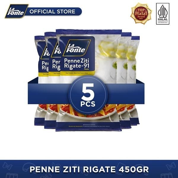 

H48Y 5 Pcs - La Fonte Penne Ziti Rigate 450 Gr