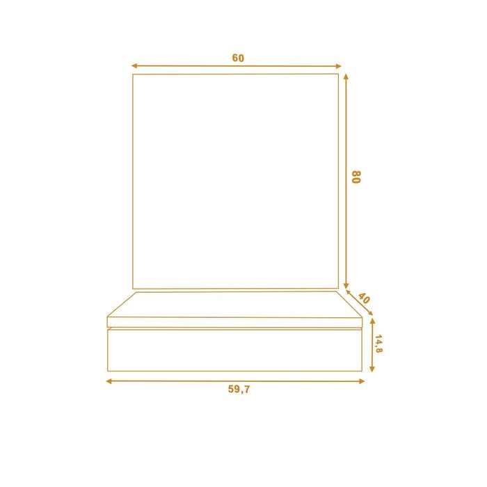 Kirana Meja Rias Gantung Dressing Table Kayu ModernNimalis Putih - Perth