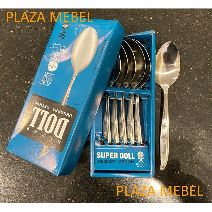 Sendok makan Super Doll Asli Stainless Steel 100% ORIGINAL ( 1 Dos isi 6 pcs)