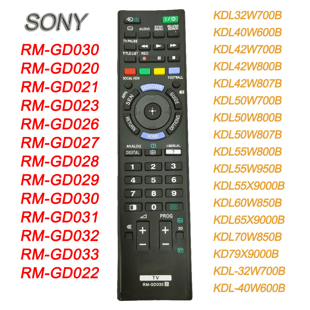 New RM-GD030 For SONY Smart TV Remote Control RM-GD023 GD033 RM-GD031