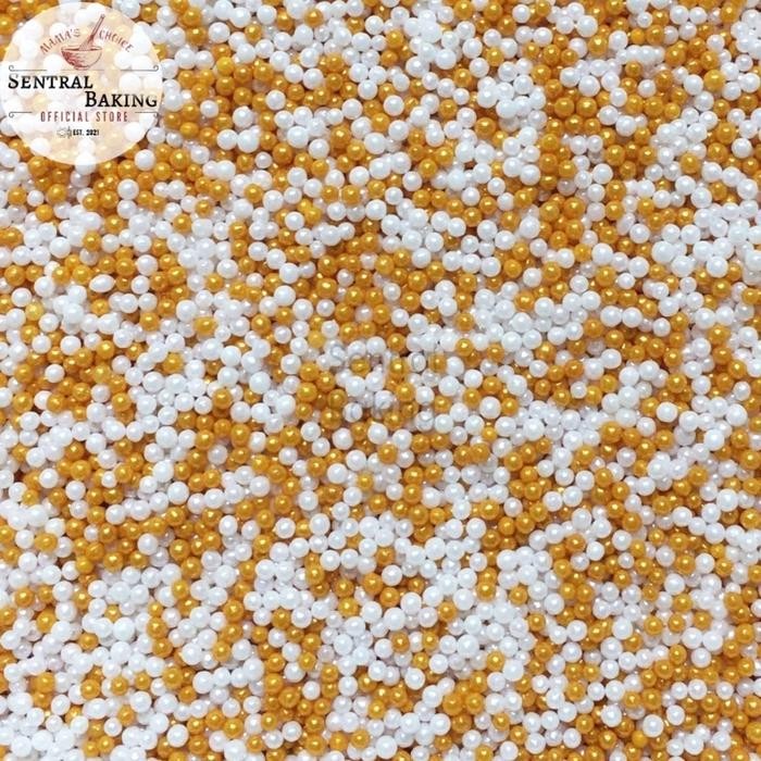 

Sprinkle Kue Mutiara Trimit Emas Putih (M1) / Springkel Springkle Kue