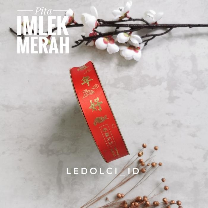 

(ROLL)PITA IMLEK CNY SINCIA MERAH EMAS LBR 2.5 CM 1 ROLL = 50 YRD/45 M