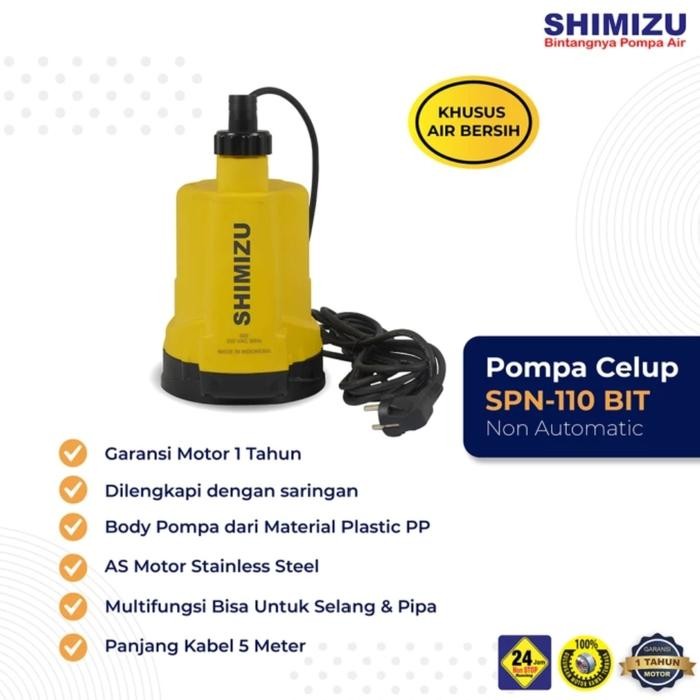 Pompa Celup Kolam Ikan Shimizu SPN 102 Bit Submersible Air bersih
