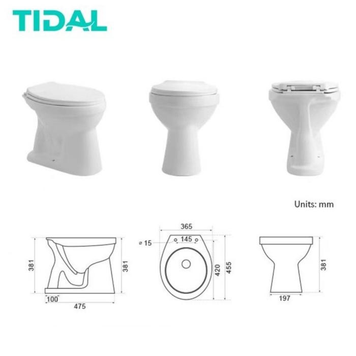 CLOSED DUDUK SIRAM / WC TOILET KLOSED DUDUK MODEL TOTO