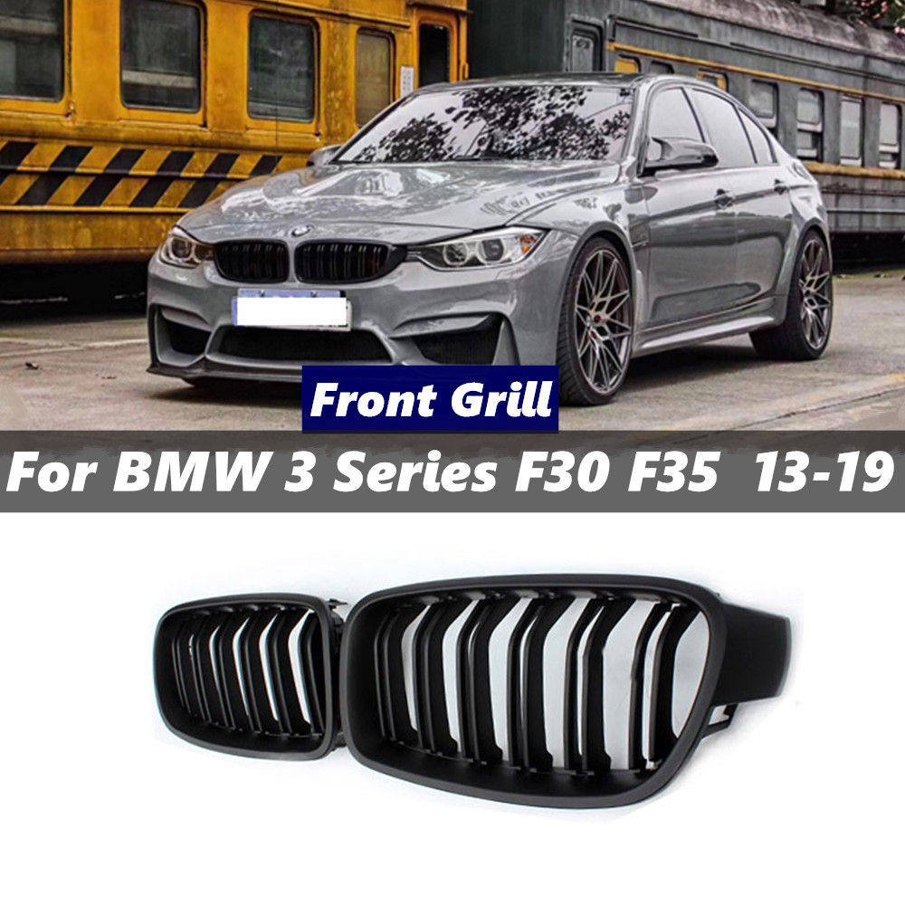 Car Glossy Black Front Bumper Grille For BMW 3-Series F30 F35